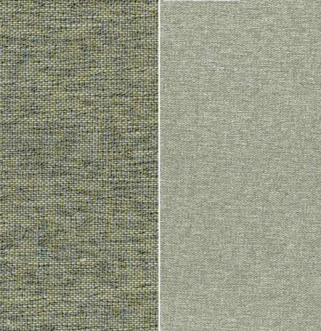 Tissu occultant CHESTER vert caper double face pour rideaux chambre hôtel