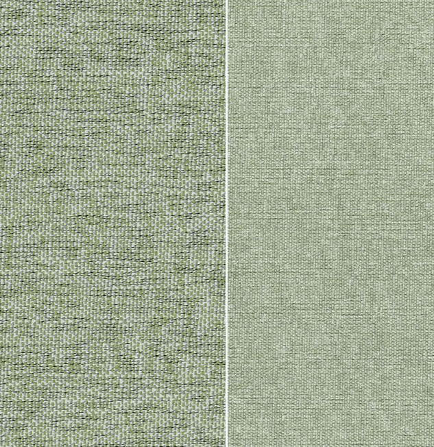 Tissu occultant CHESTER vert green tea double face pour rideaux hôtel contemporains
