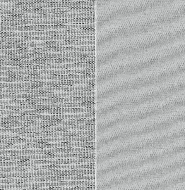 Tissu occultant CHESTER gris clair mist double face pour rideaux hôteliers