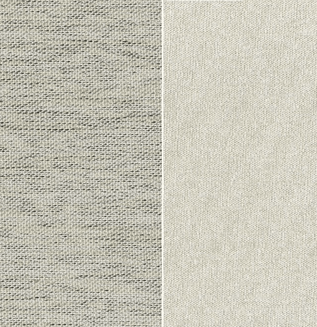 Tissu occultant CHESTER blanc cassé pearl double face pour rideaux hôtel